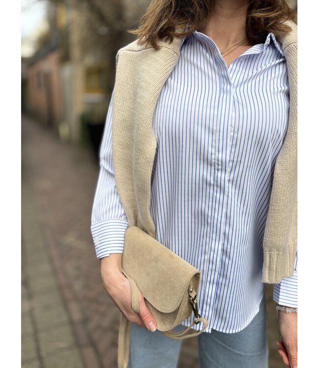MITCH BLOUSE (BLAUW COMBI)
