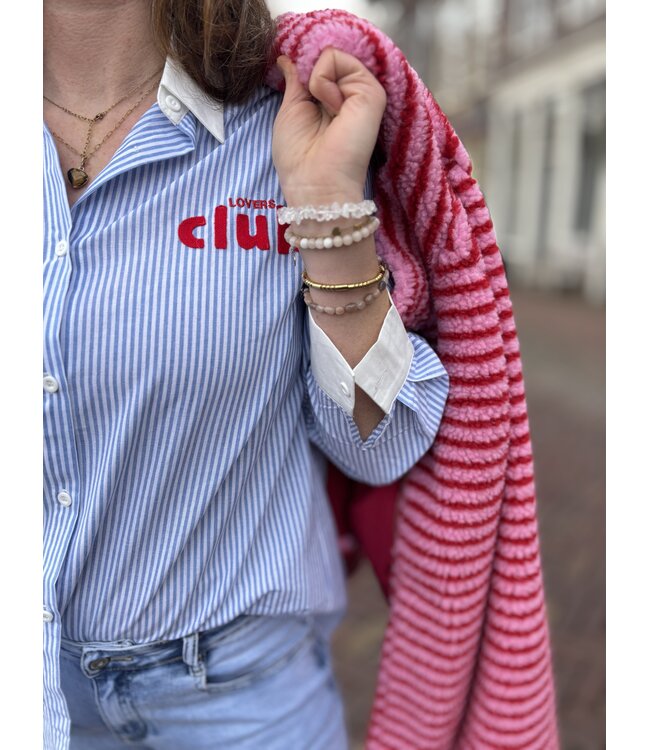 MITCH BLOUSE (BLAUW COMBI)