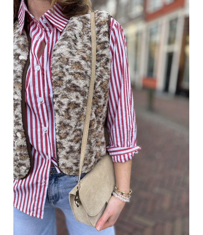 MITCH BLOUSE (ROOD COMBI)