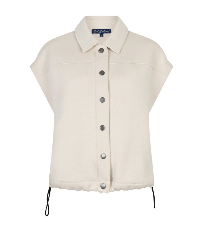 RED BUTTON GILET (BEIGE)