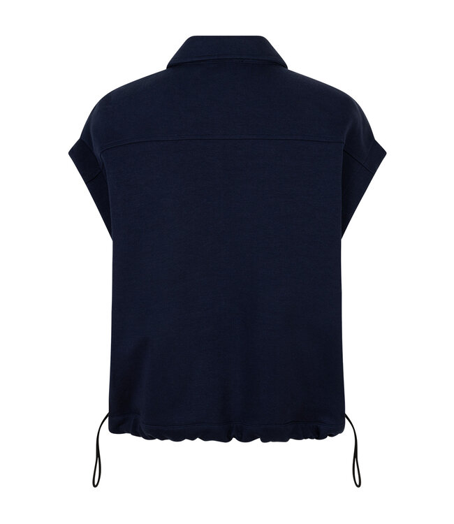 RED BUTTON GILET (BLAUW)