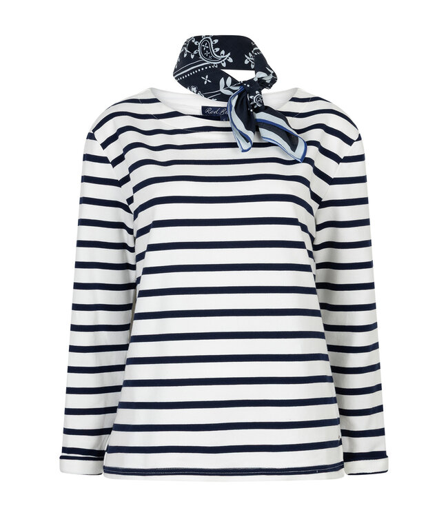 RED BUTTON T-SHIRT (WIT COMBI)