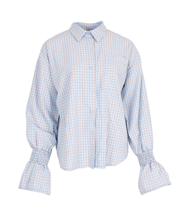 MITCH BLOUSE (BLAUW COMBI)