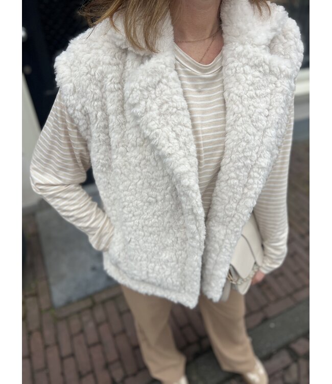 MITCH GILET (ECRU-OFF WHITE)