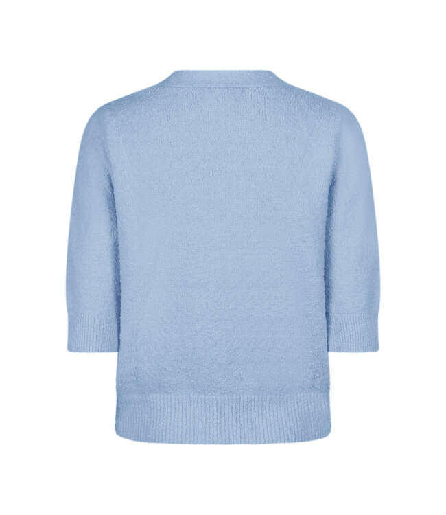 RED BUTTON VESTEN (BLEU AQUA)