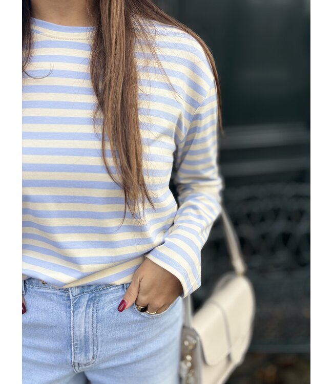 MITCH T-SHIRT (BLAUW COMBI)