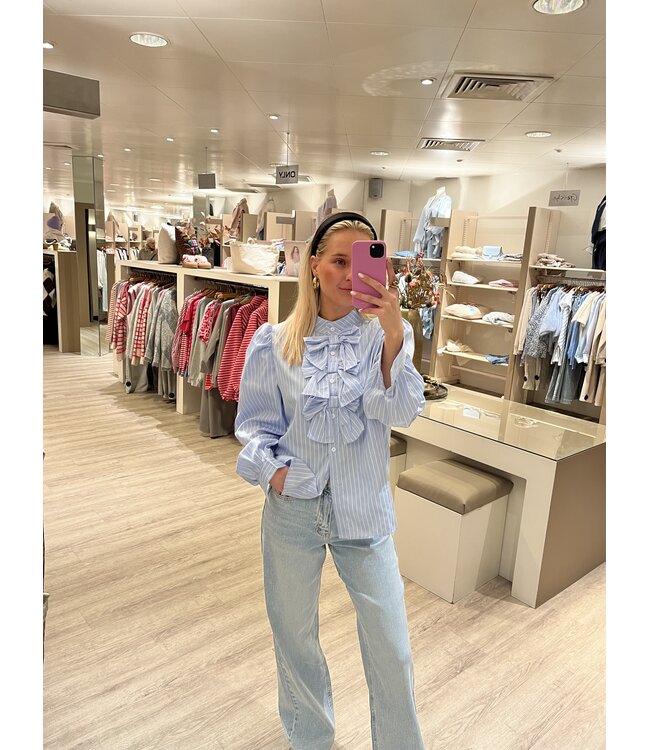MITCH BLOUSE (BLAUW COMBI)