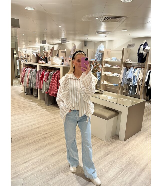 MITCH BLOUSE (BEIGE COMBI)