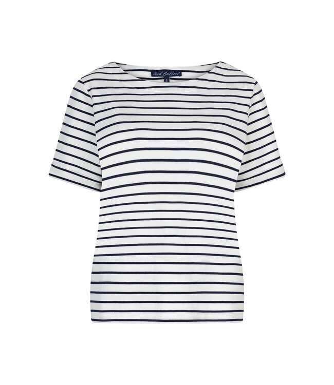 RED BUTTON T-SHIRT (BLAUW COMBI)