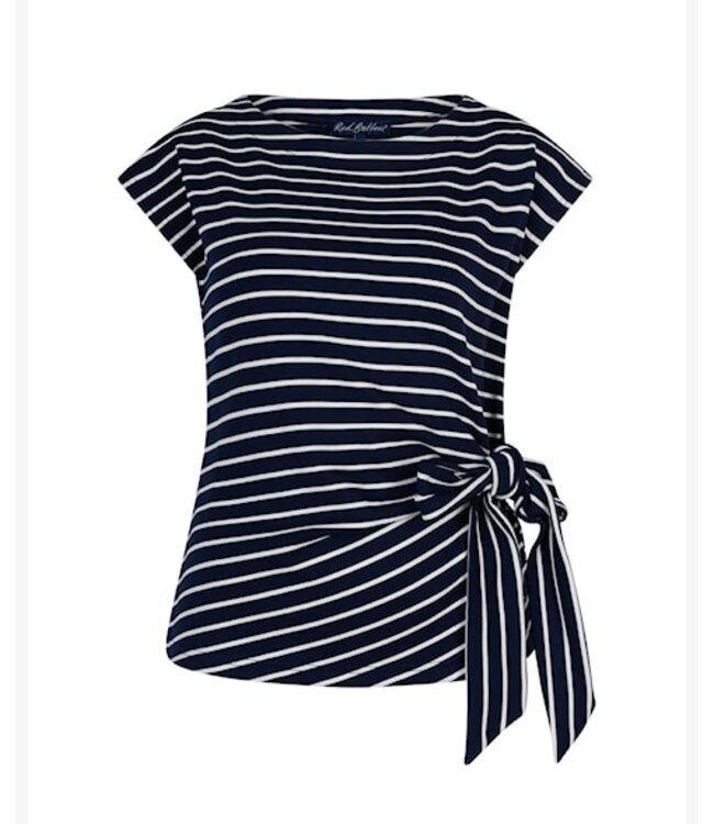 RED BUTTON T-SHIRT (BLAUW COMBI)