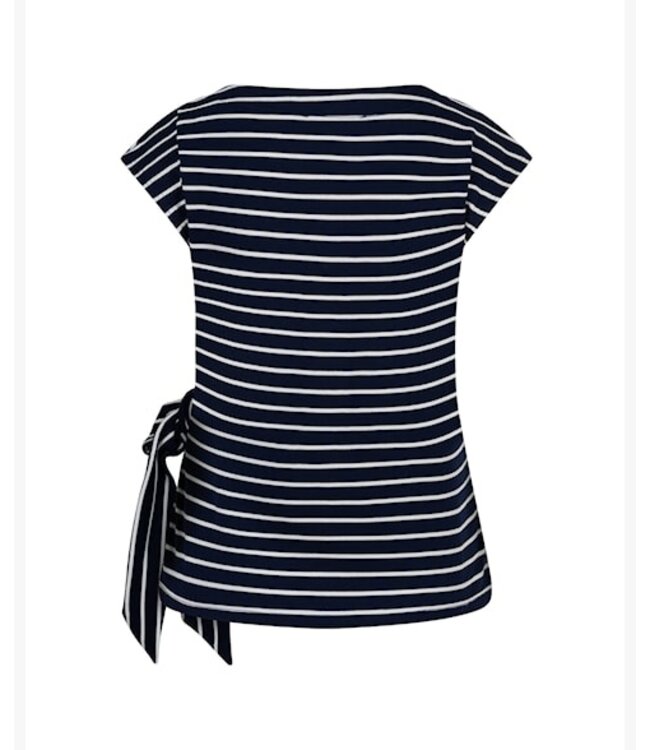 RED BUTTON T-SHIRT (BLAUW COMBI)