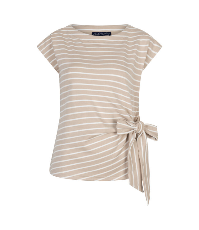 RED BUTTON T-SHIRT (BEIGE COMBI)