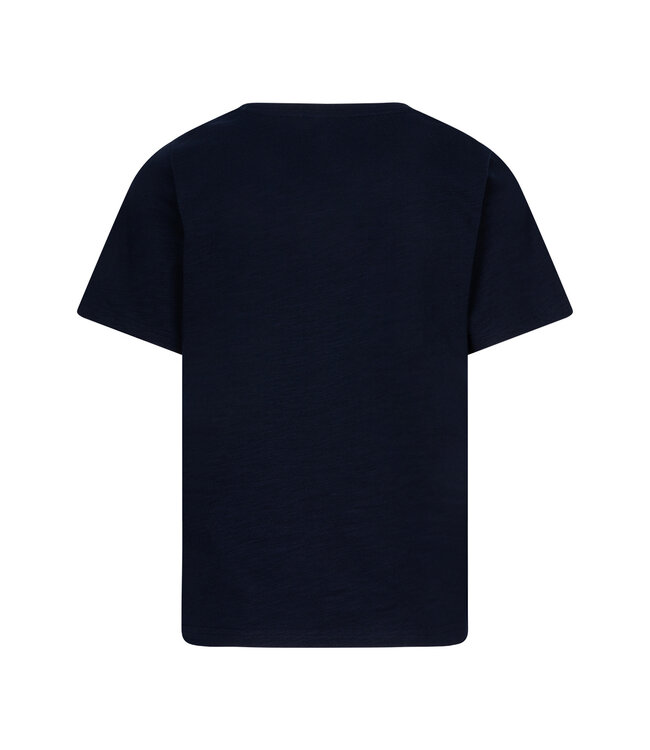 RED BUTTON T-SHIRT (BLAUW)