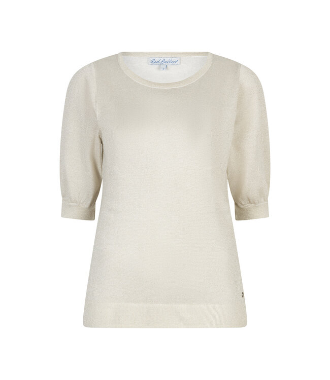 RED BUTTON T-SHIRT (BEIGE)