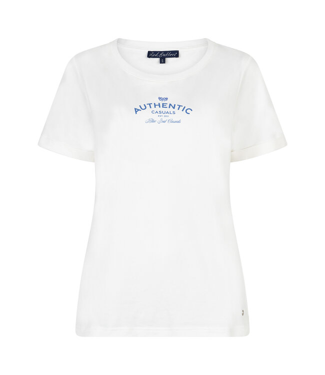 RED BUTTON T-SHIRT (ECRU-OFF WHITE)