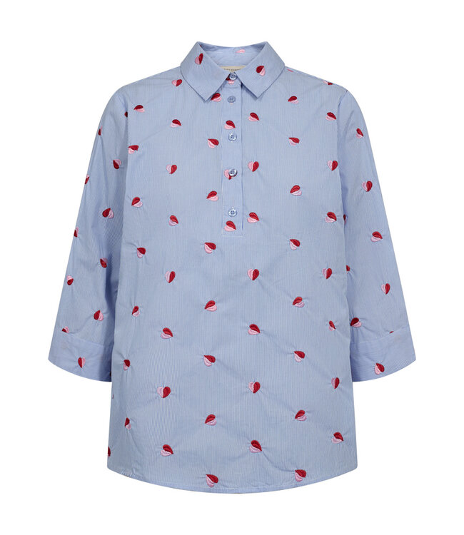 FREEQUENT TOP (BLAUW COMBI)