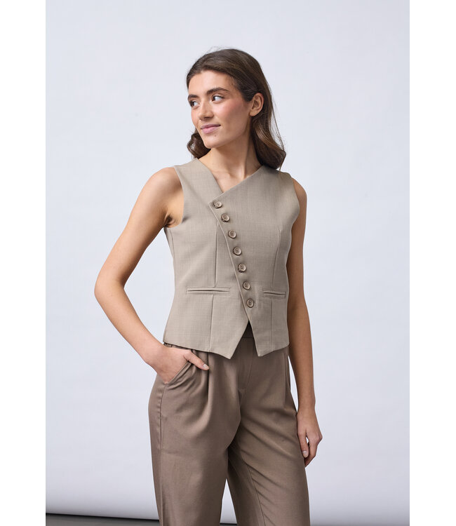 SISTERSPOINT GILET (TAUPE)