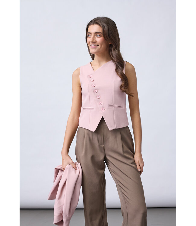 SISTERSPOINT GILET (ROSE-NUDE)