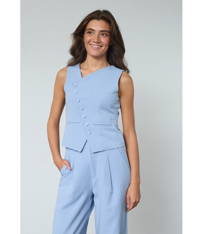SISTERSPOINT GILET (BLEU AQUA)