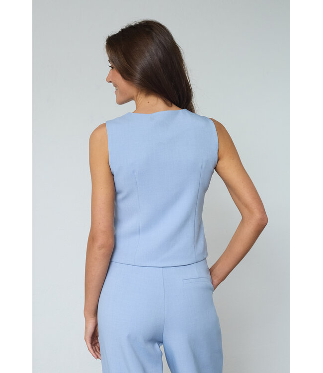 SISTERSPOINT GILET (BLEU AQUA)