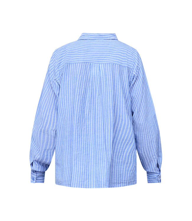 SISTERSPOINT BLOUSE (BLAUW COMBI)