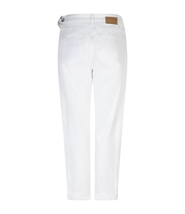 RED BUTTON BROEK (WIT)