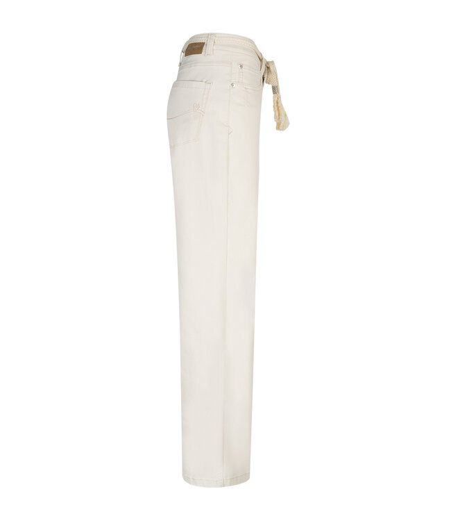 RED BUTTON BROEK (ECRU-OFF WHITE)