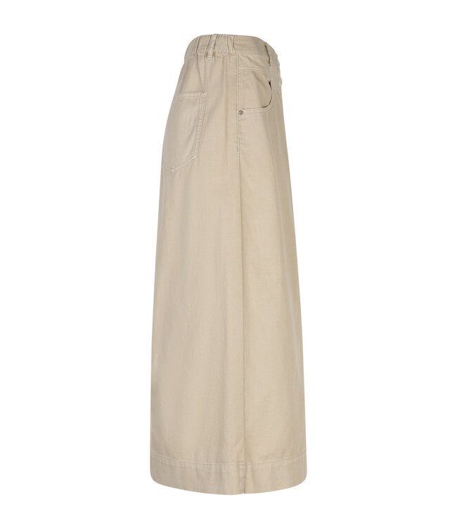 RED BUTTON ROK (BEIGE)