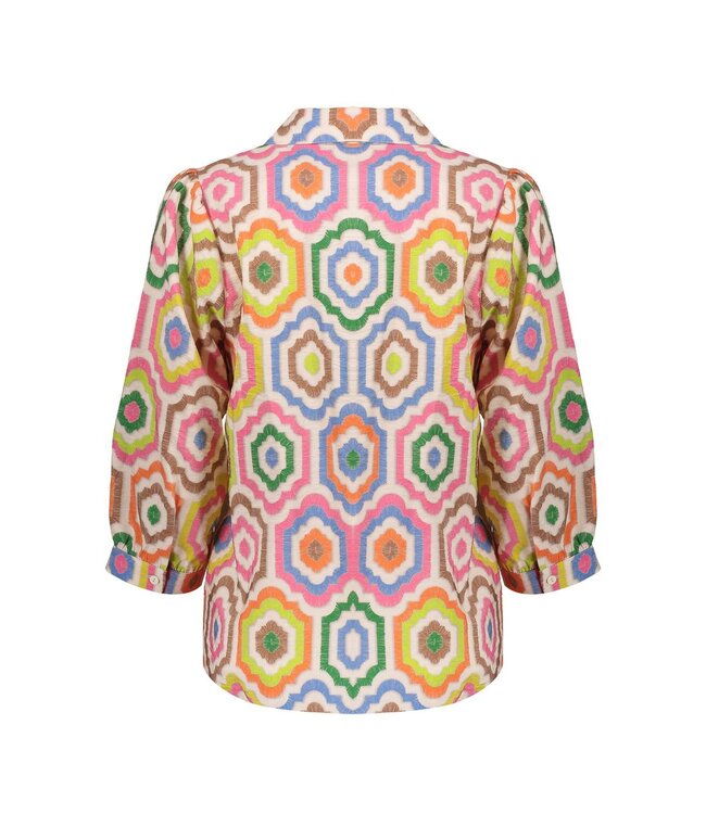 GEISHA BLOUSE (BEIGE COMBI)