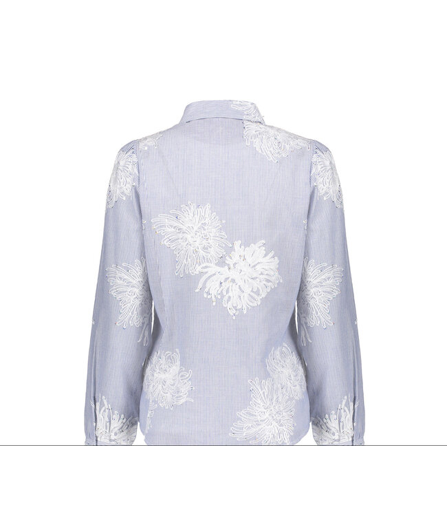 GEISHA BLOUSE (BLAUW COMBI)