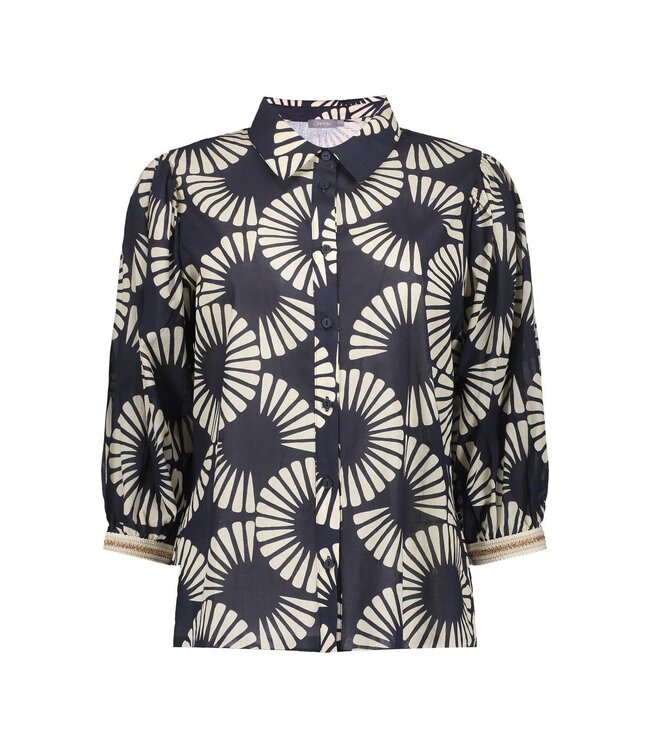 GEISHA BLOUSE (ZWART COMBI)