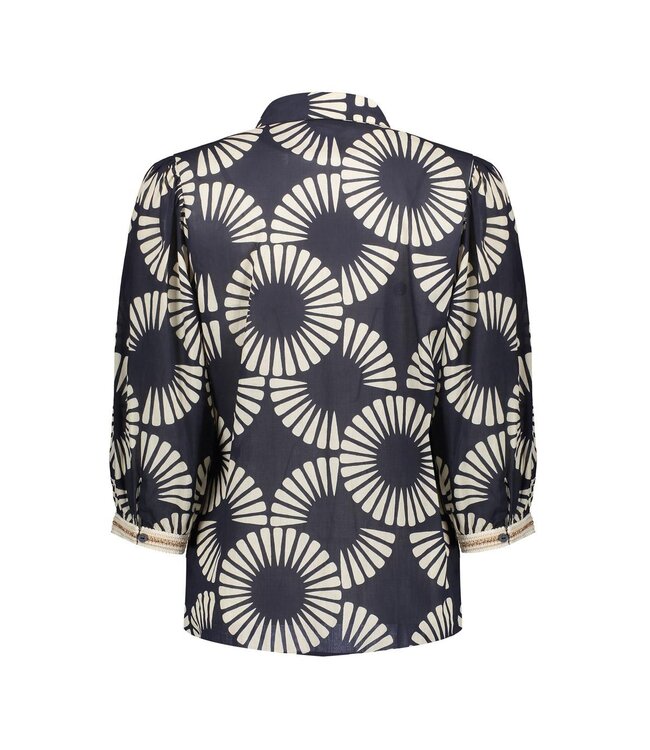 GEISHA BLOUSE (ZWART COMBI)