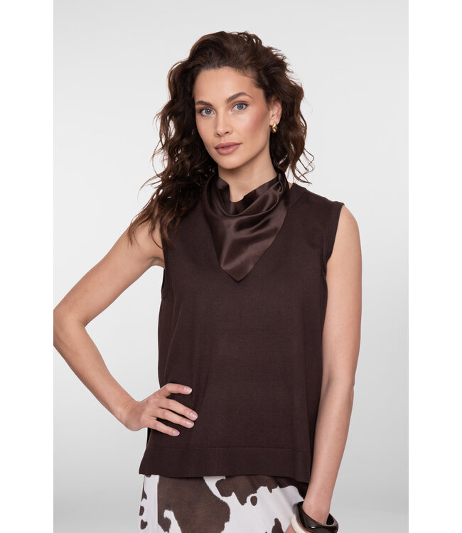 GEISHA T-SHIRT (DONKERBRUIN)