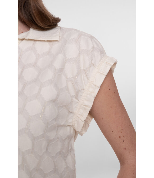 GEISHA BLOUSE (ECRU-OFF WHITE)