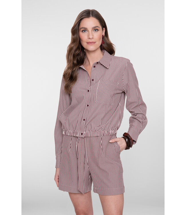 GEISHA BLOUSE (ROOD COMBI)