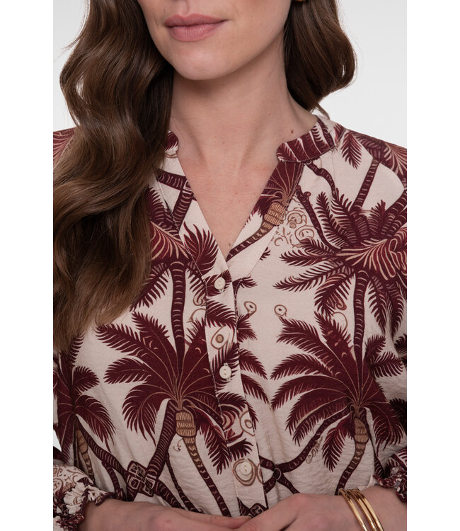 GEISHA BLOUSE (ROOD COMBI)