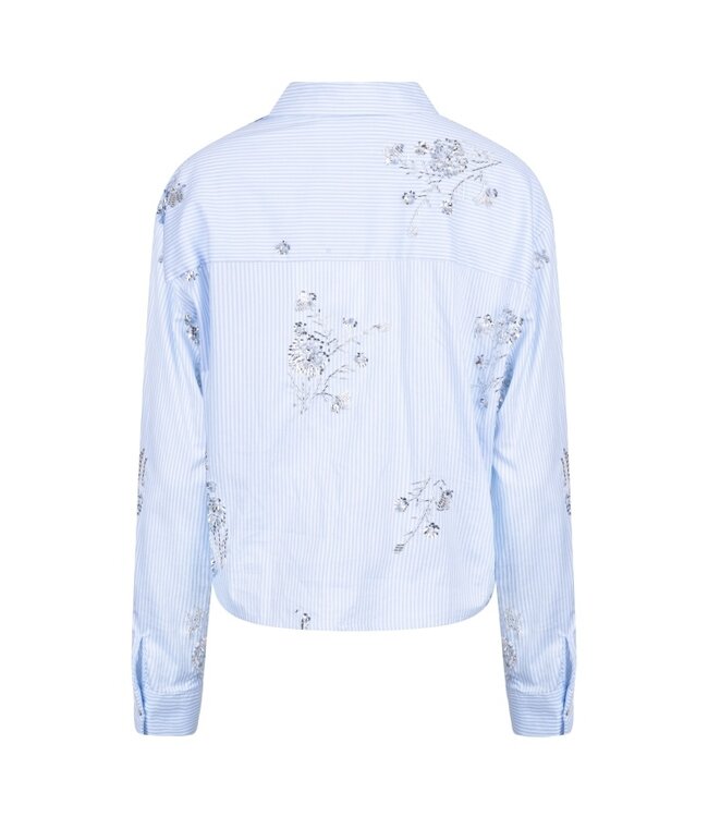 NUKUS BLOUSE (BLAUW COMBI)