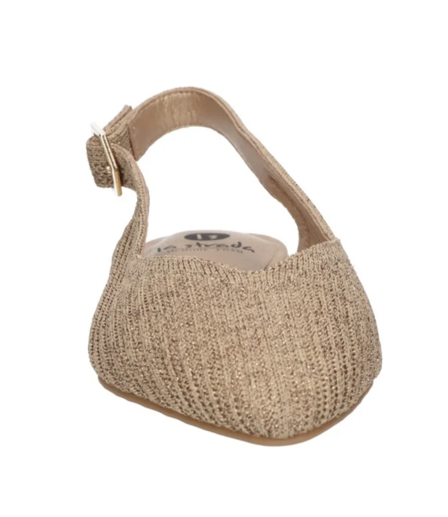 LA STRADA SANDALEN PLAT (GOUD)