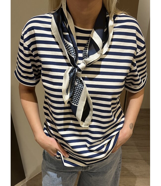 MITCH T-SHIRT (BLAUW COMBI)