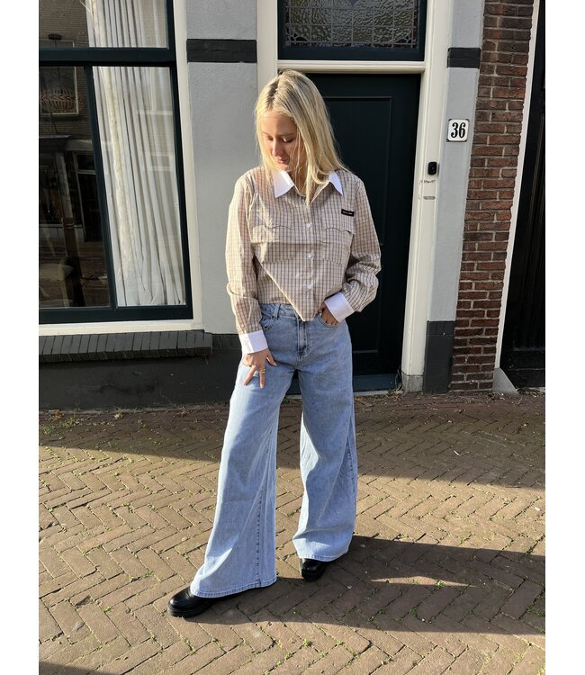 MITCH BLOUSE (BEIGE COMBI)