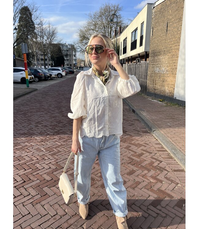 MITCH BLOUSE (ECRU-OFF WHITE)