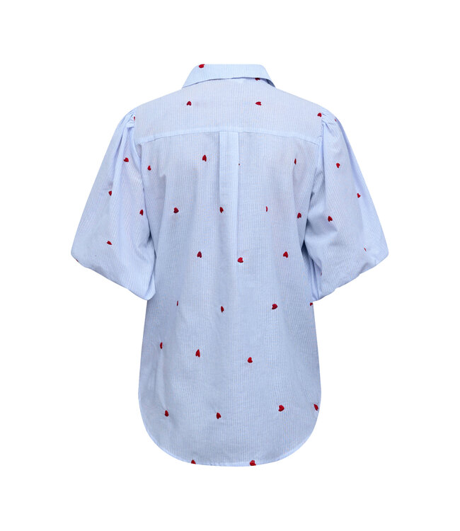 SISTERSPOINT BLOUSE (BLAUW COMBI)