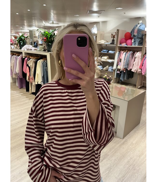 MITCH T-SHIRT (ROOD COMBI)