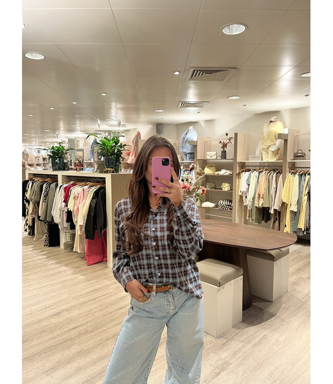 AMBIKA BLOUSE (BLAUW COMBI)