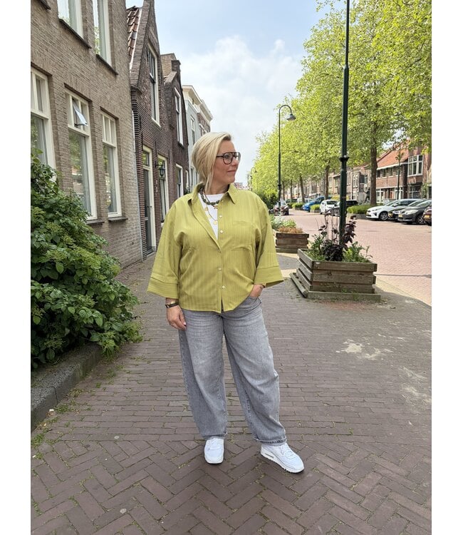 SISTERSPOINT BLOUSE (GROEN COMBI)