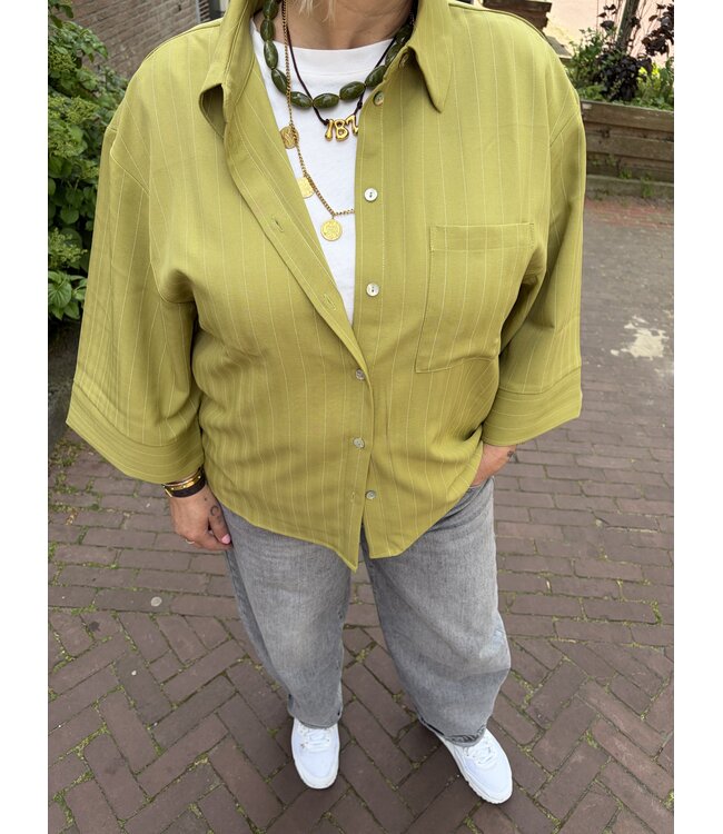 SISTERSPOINT BLOUSE (GROEN COMBI)