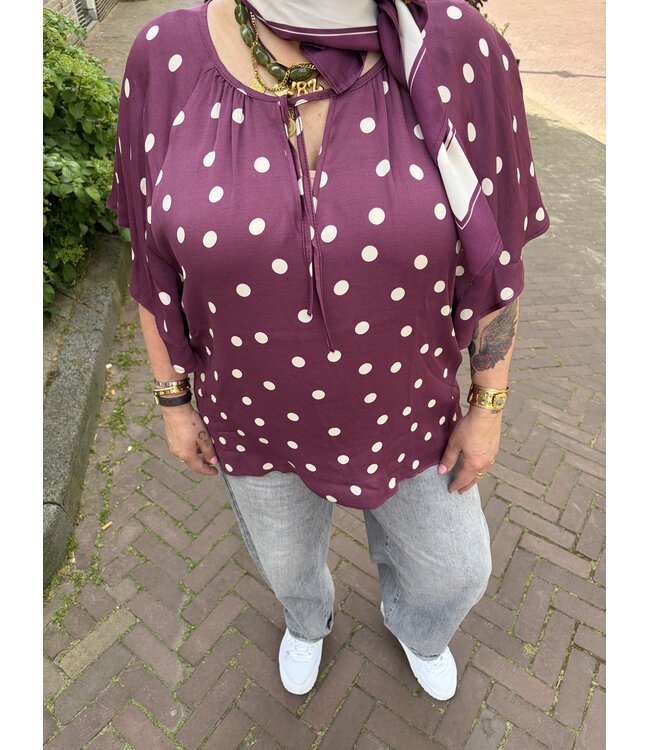 &CO WOMAN TOP (ROOD COMBI)