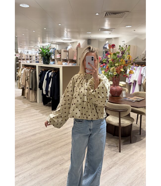 MITCH BLOUSE (BEIGE COMBI)
