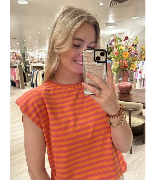 MITCH T-SHIRT (ORANJE COMBI)