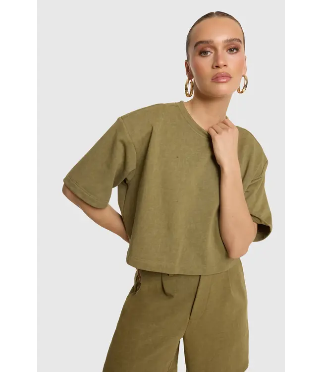 REFINED T-SHIRT (DONKER GROEN)